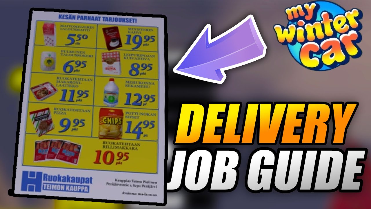 DELIVERY JOB FULL GUIDE - how to WORK, ALL MAILBOXES, NUMBER - My Winter Car