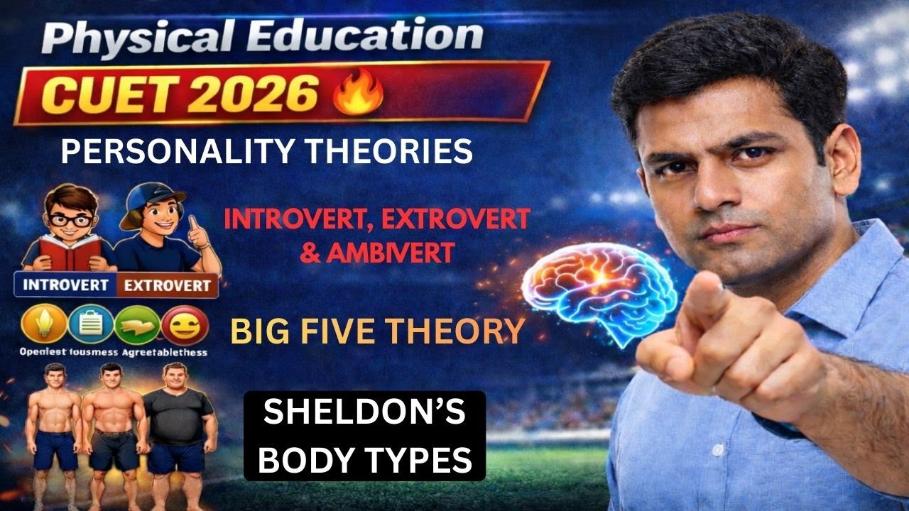 Personality Theories Explained 🔥 | CUET 2026 UNIT 2 & CBSE Class 12 UNIT 9 Physical Education