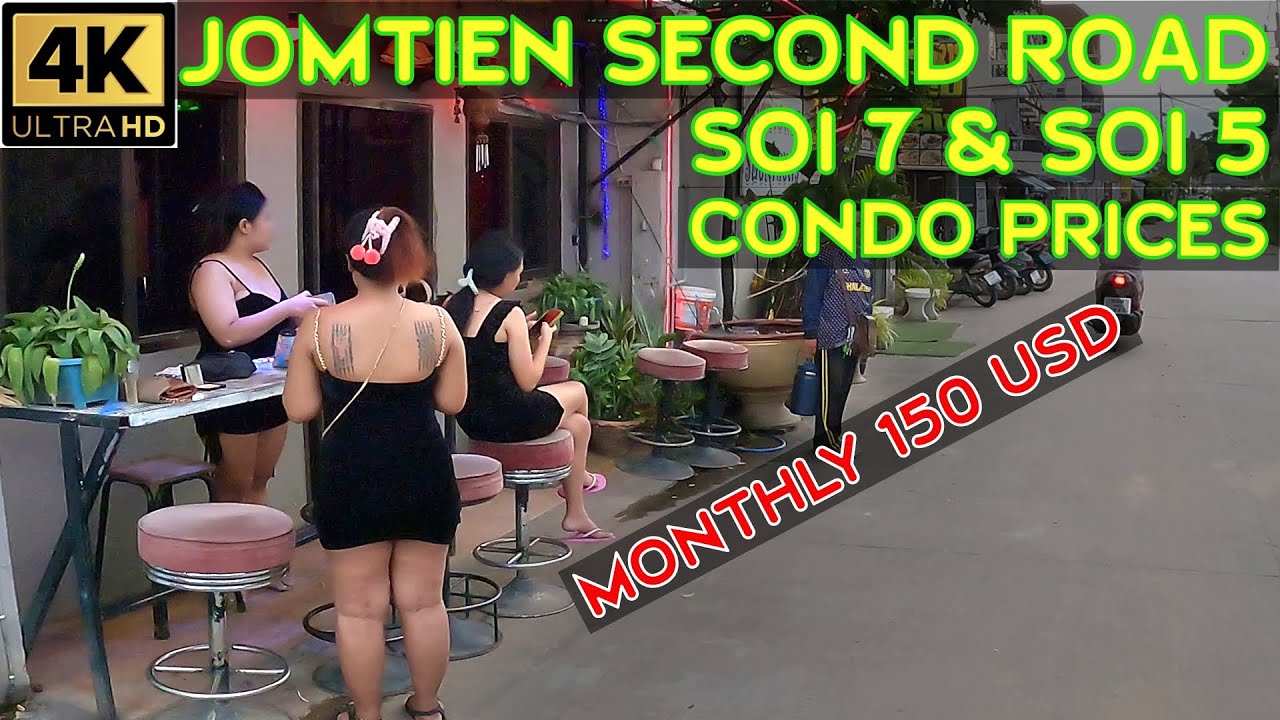 Jomtien Second Road Soi 7 Condo prices starting 150 USD monthly for low season  July 2024 Pattaya TH