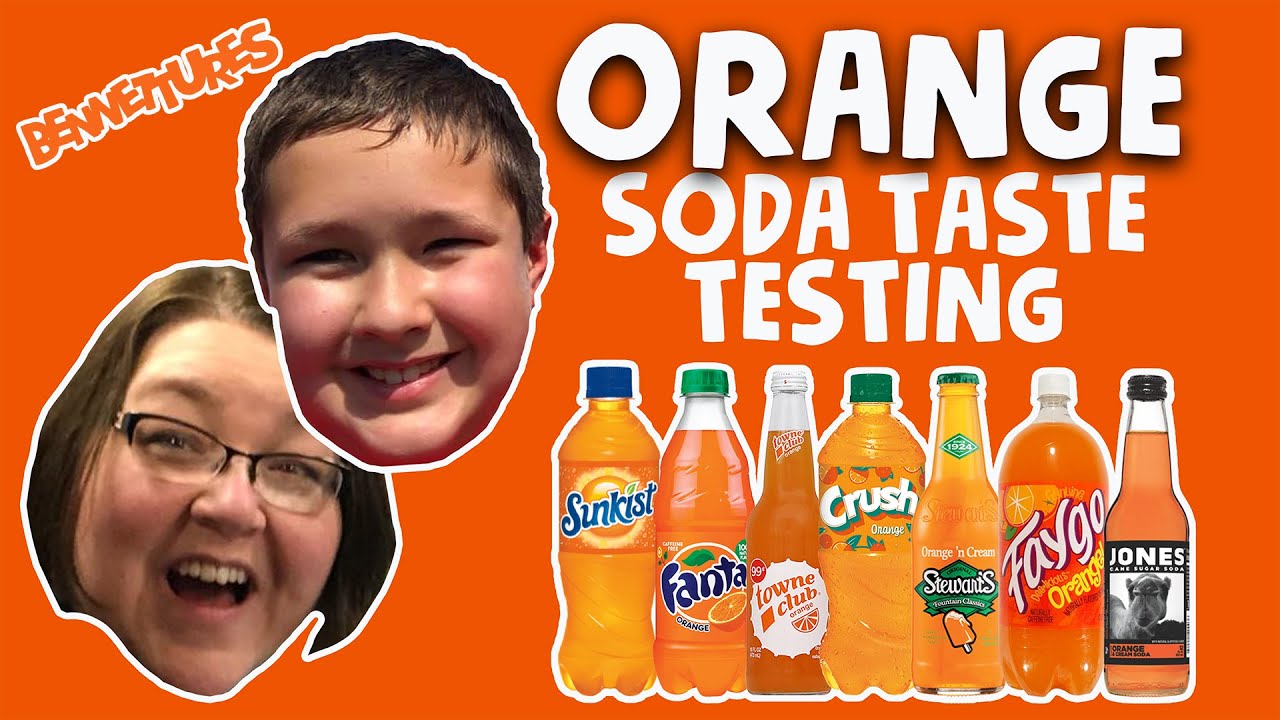 Taste Testing 7 ORANGE SODAS!!! - #Bennettures