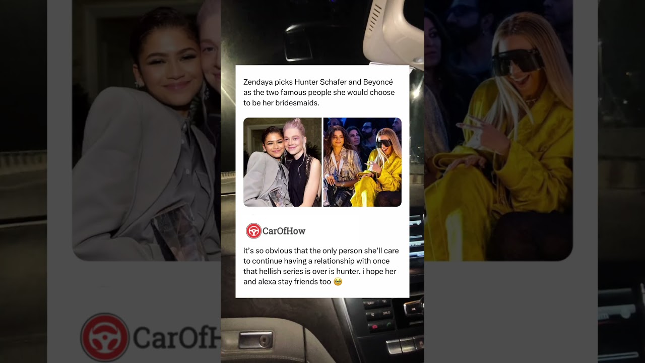👰🏽✨ Zendaya said her dream bridesmaids would be Hunter Schafer and Beyonc&eacute;