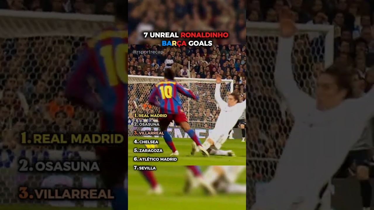TOP 7 UNREAL RONALDINHO BAR&Ccedil;A GOALS