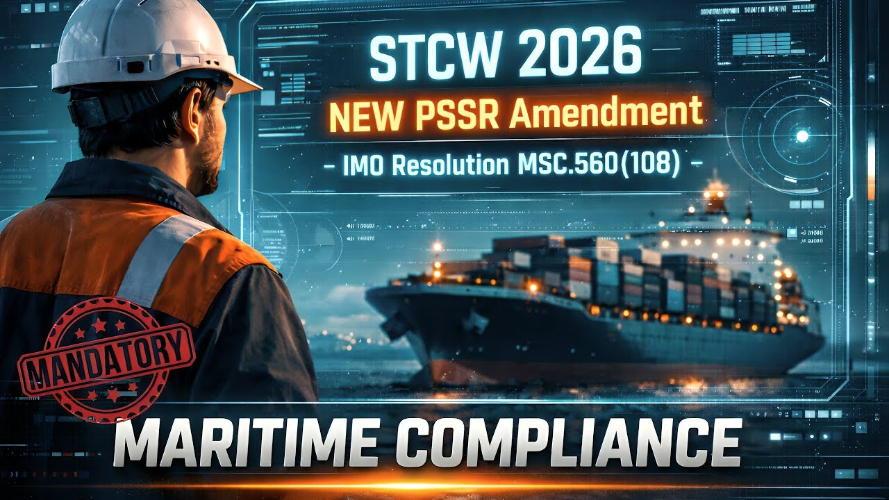 STCW PSSR 2026 Updates: Mandatory New Rules for All Seafarers (IMO Res. MSC.560/108) #STCW2026 #PSSR