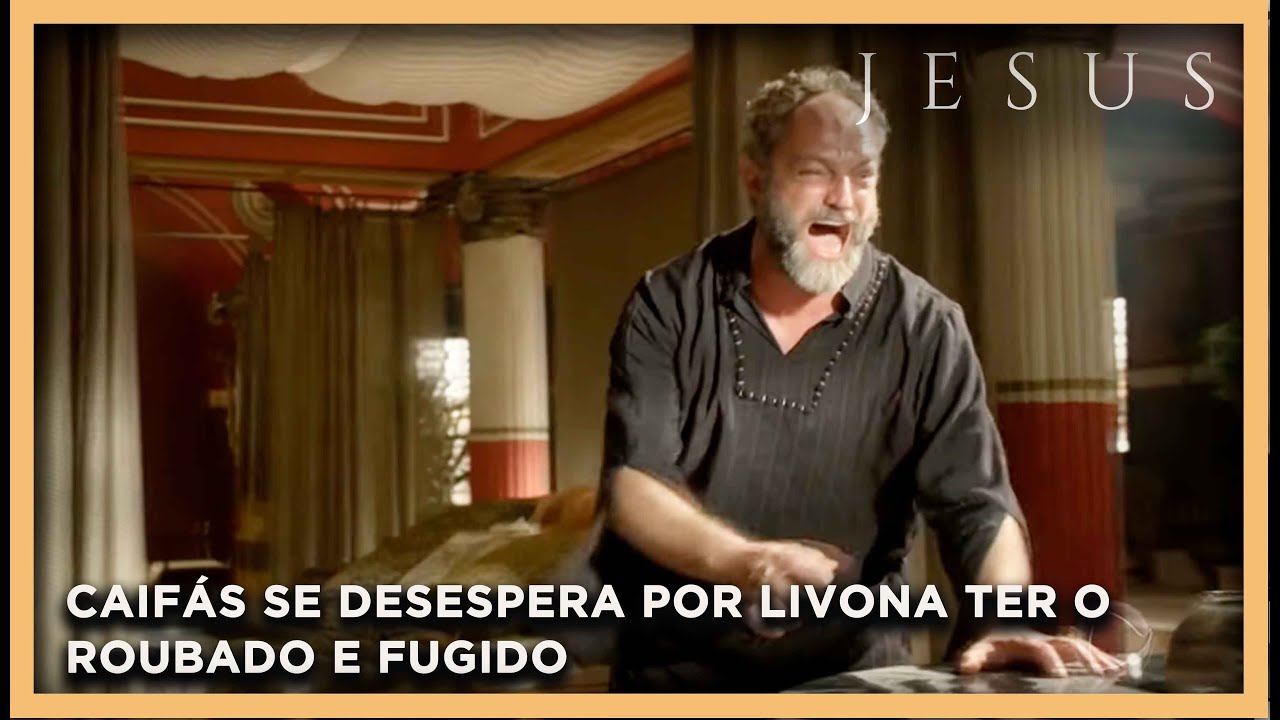 Caifás se desespera ao descobrir que Livona o roubou e fugiu | NOVELA JESUS