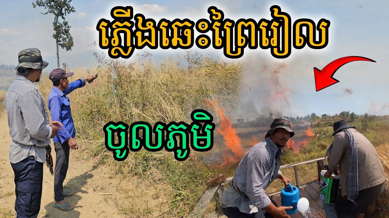 ភ្លើងឆេះព្រៃរៀលចូលភូមិ