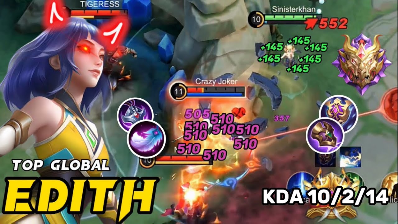 BROKEN META HERO EDITH GAMPLAY | EDITH BEST BUILD 2023 | MOBILE LEGENDS: BANG BANG
