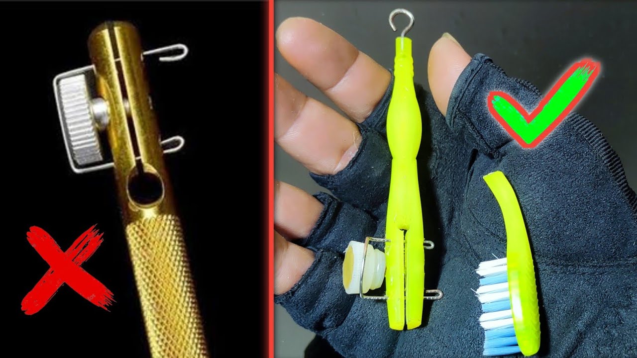 Expensive Knowledge !! Make your own fishing knot tying tool from an old toothbrush #otodidak7