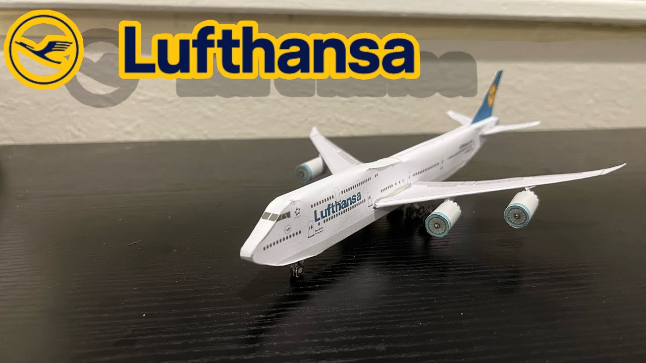 Airigami b747-8 Lufthansa Papercraft build