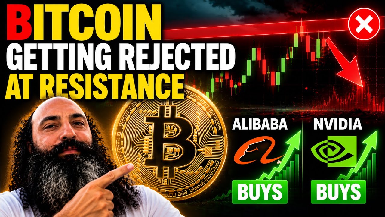 BITCOIN REJECTED AT RESISTANCE, MY NVIDIA & ALIBABA BUYS