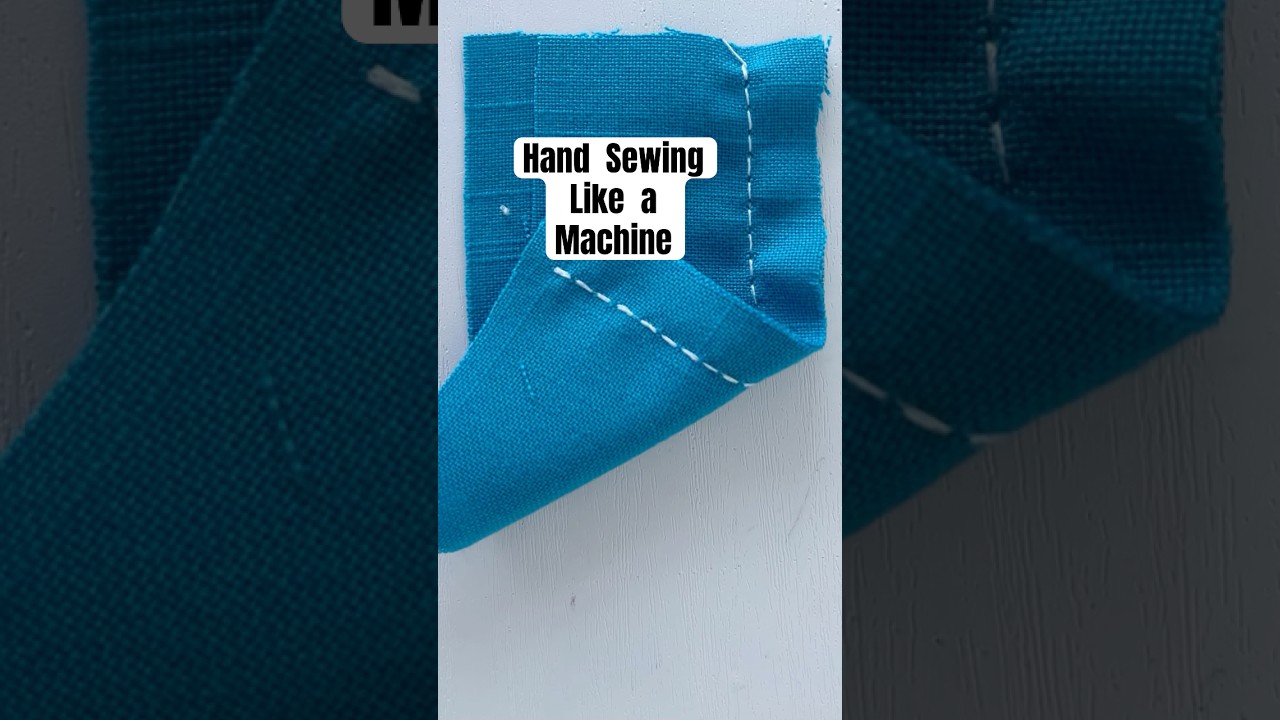 How to hand sew like a machine! Hand Sewing machine stitch! #handsewing #diy #sewing