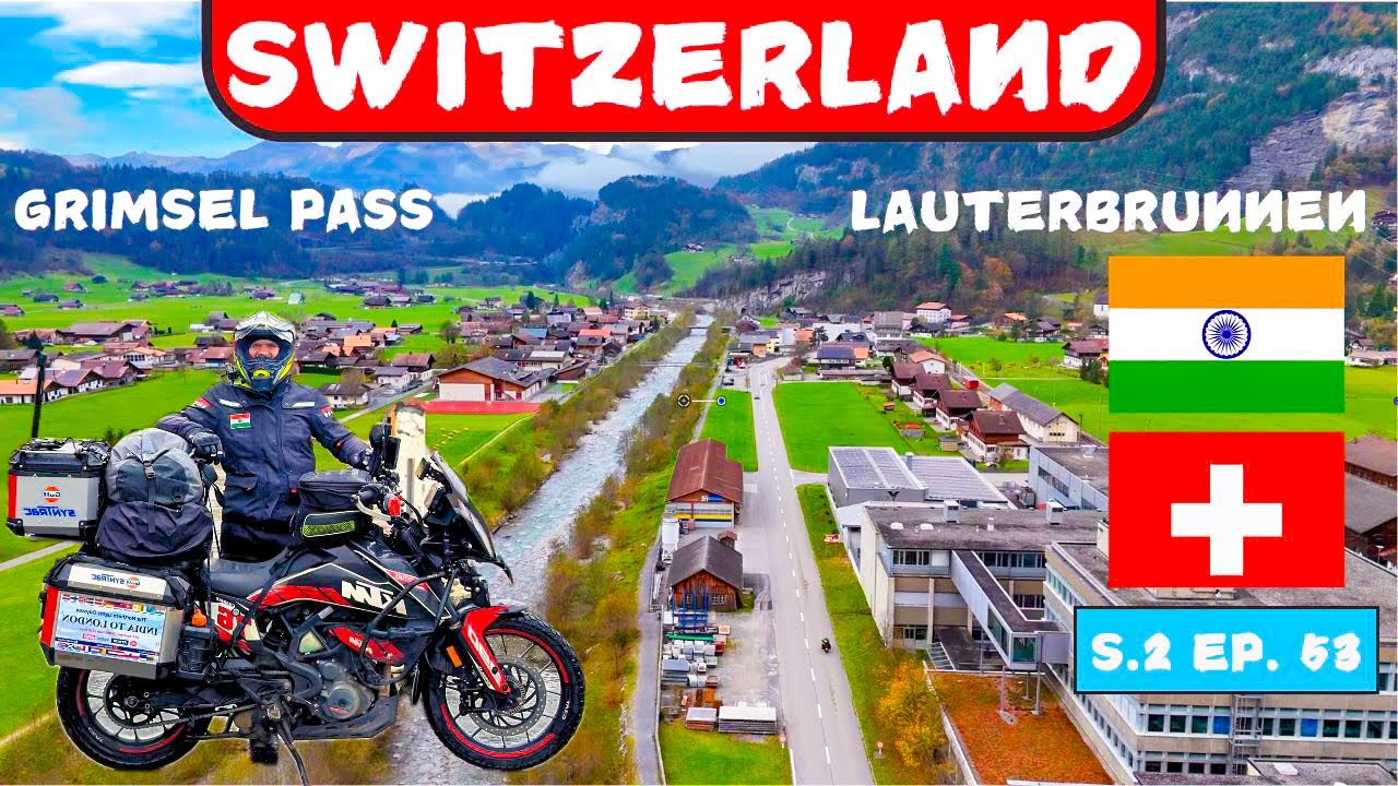 Indian Biker reached Grimsel Pass, Switzerland 🇨🇭 Lauterbrunnen on Indian Motorcycle | S.2 Ep. 53