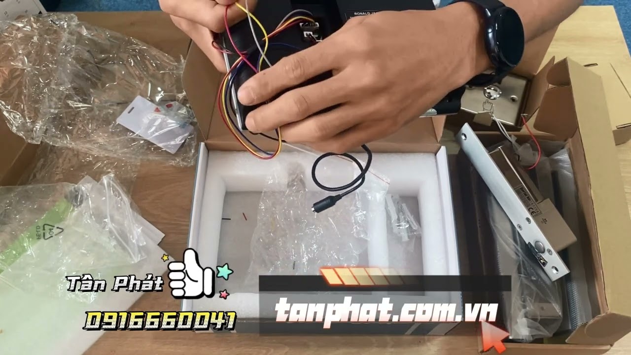 Hướng Dẫn Đấu Nối Máy Chấm Công Với Khoá Cửa Từ Chốt Thả Tân Phát!