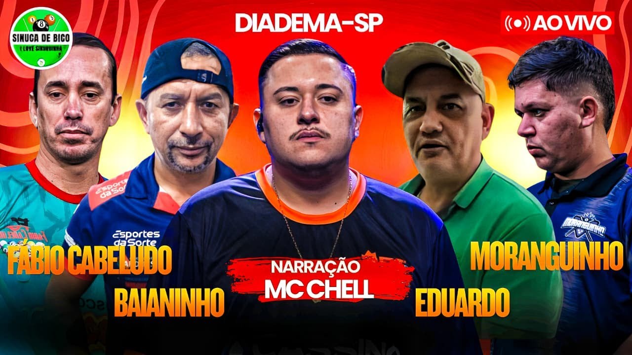 23/01 - BAIANINHO, MORANGUINHO VS FÁBIO - SINUCA AO VIVO DIADEMA - MC CHELL #011