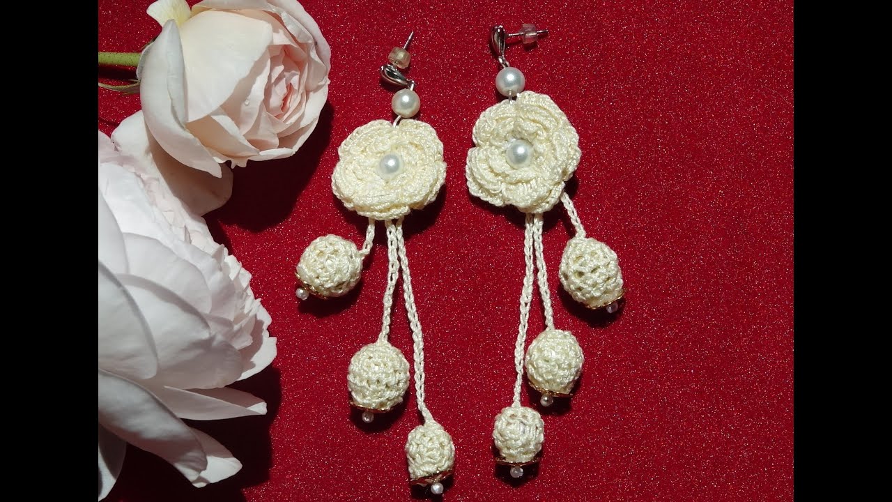 Aretes o pendientes a crochet