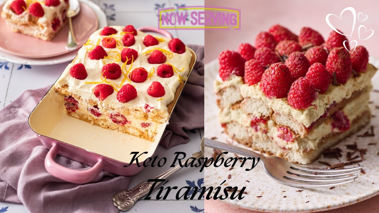 The easiest Keto Raspberry Tiramisu! recipe.  Low Carb, sugar free, gluten free...!