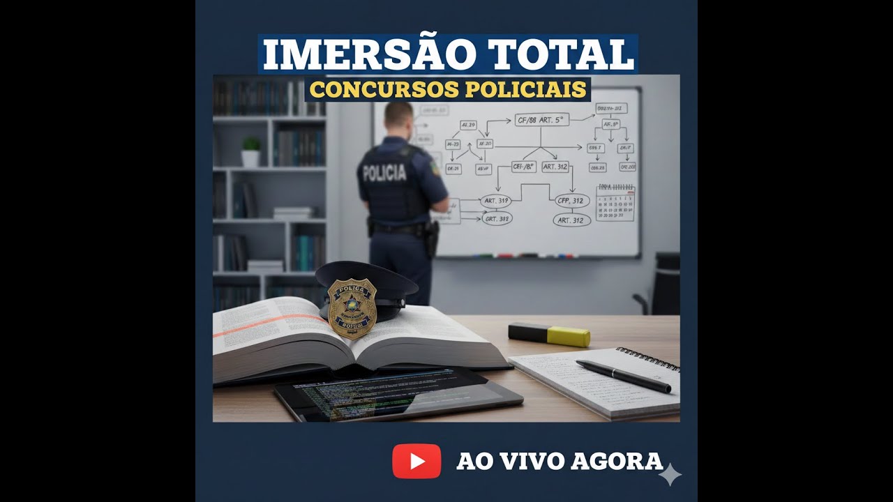 Pare de procrastinar e estude comigo | Live foco 5 horas | Concurso carreiras policiais