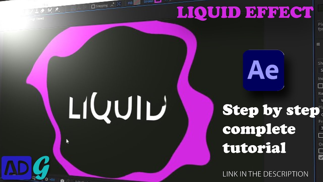 Liquid animation Effects in After Effects | After effects tutorial | motion graphics | Adobe GuY
