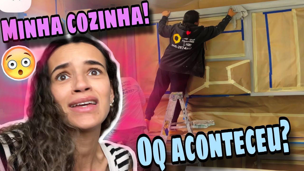 🏠Diário da REFORMA da COZINHA! Pintamos os Armários!😳 Mudou drasticamente a cozinha!