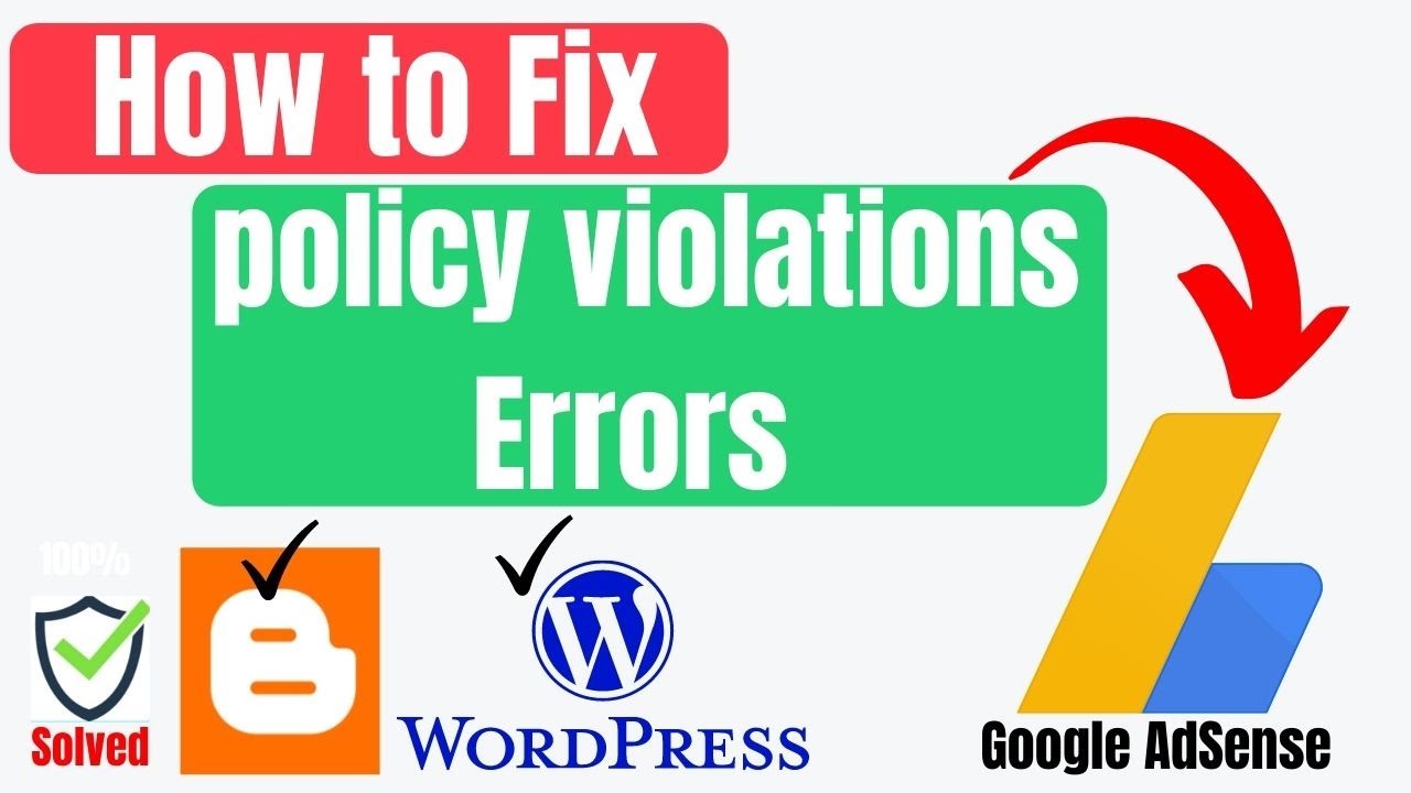 Policy violations Errors in google AdSense Fix 2022 | How to Fix Policy Violation 2022