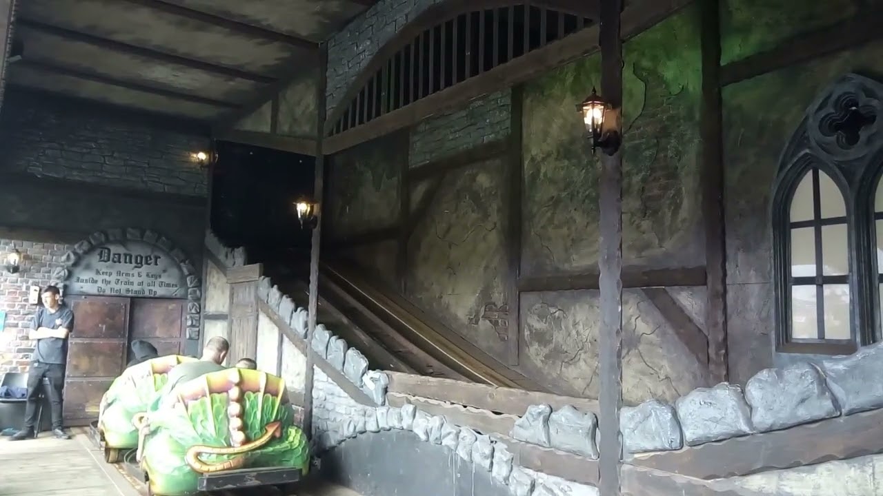 Sean and Martin on the ghost train in Brean