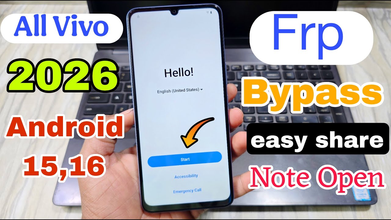 All Vivo Android 15, 16 Google Account FRP Bypass 2026 - Without Pc | Easy Share Note Open |