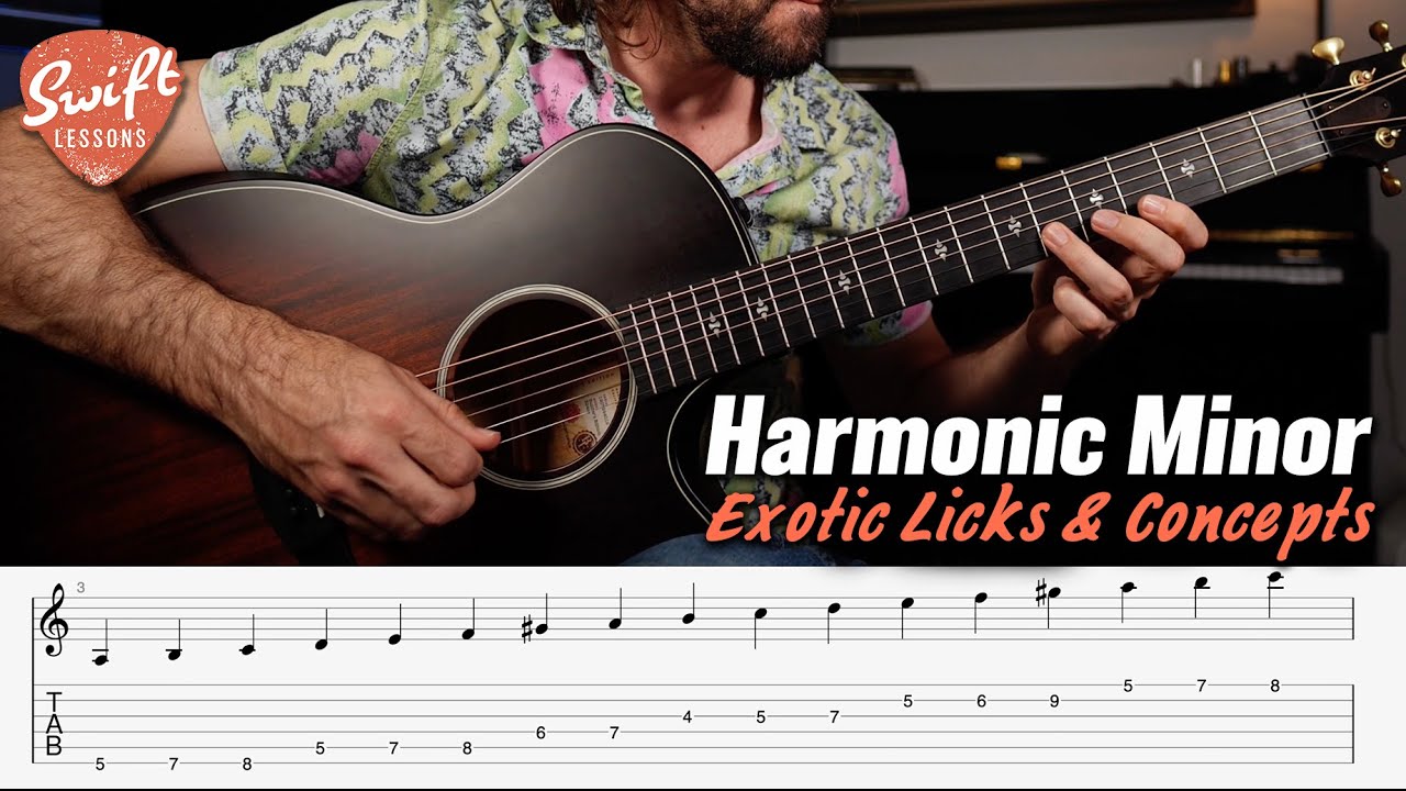 How & When to Use the Harmonic Minor Scale + Classic Acoustic Guitar Licks!