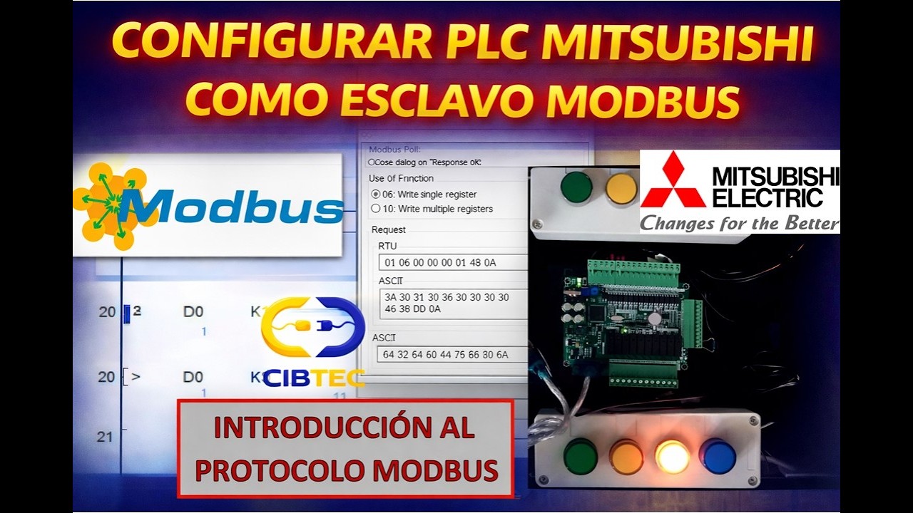Configurar PLC Mitsubishi como esclavo Modbus. (Introducción al protocolo Modbus)