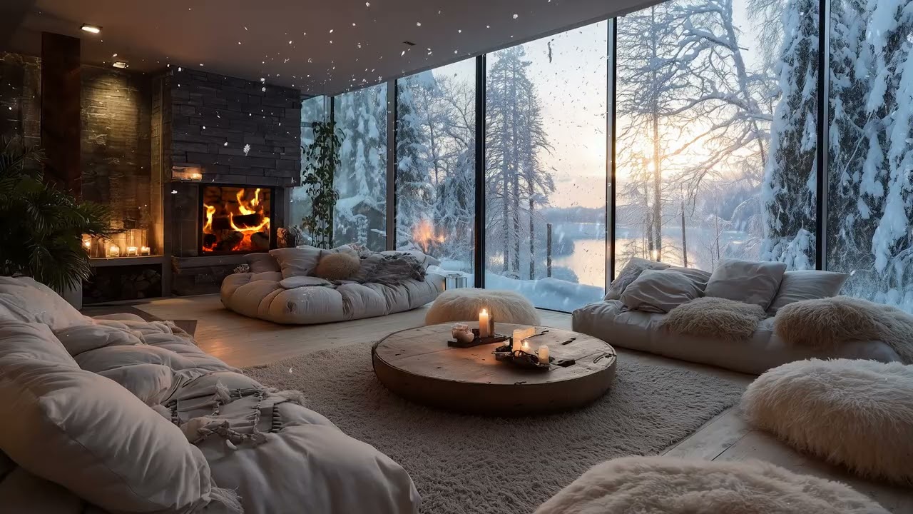 Winter Snow Lounge Piano | Peaceful Piano Sounds for Focus, Study & Rest