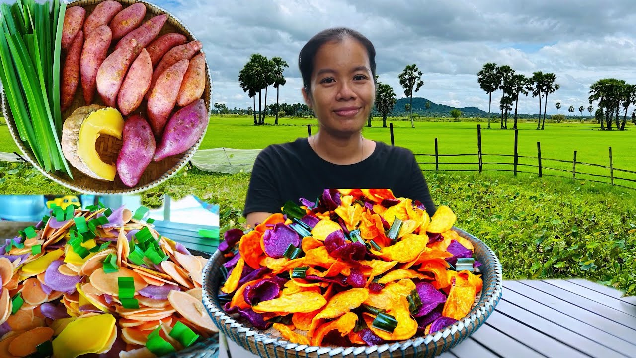 ដំឡូងជ្វាបំពងស្រួយ Sweet Potatoes Chips
