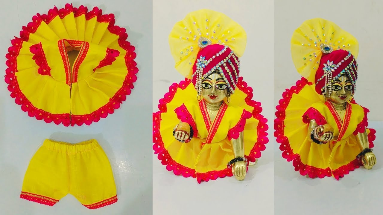 New design Pretty 😍 dress For (7,8no.) Laddu Gopal. /Cotton Dress for Laddu Gopal ji. #viralvideo 
