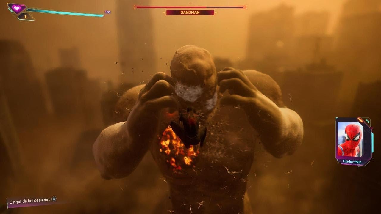 Marvel's Spider-Man my turn for miles time the flght sand man.