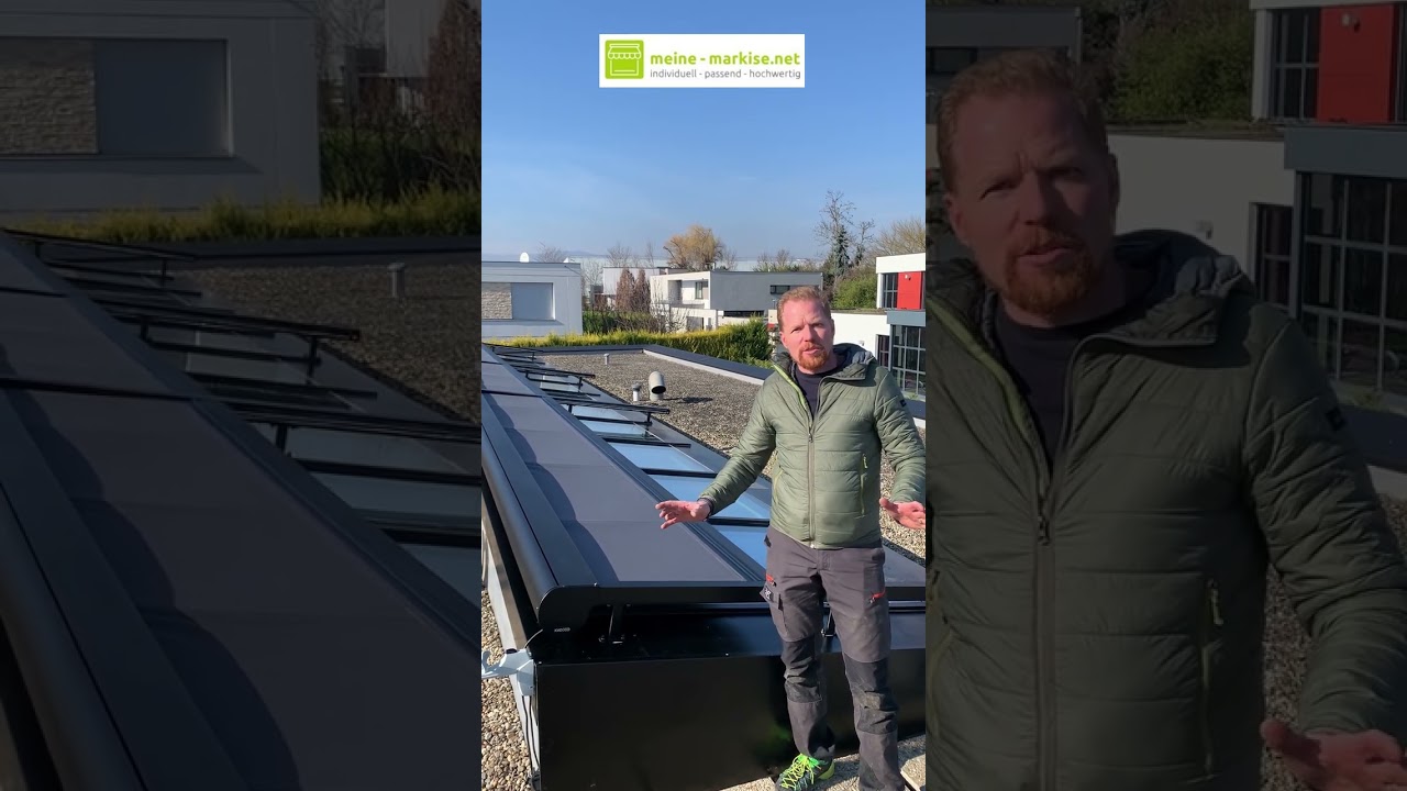Aufglas Wintergarten Markise als Beschattung f&uuml;r Glas&uuml;berdachung #shorts