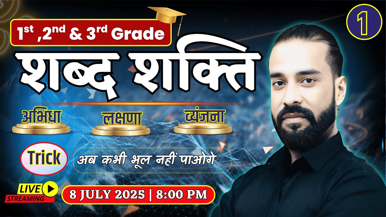 शब्द शक्ति | 1st ,2nd & 3rd Grade | अब कभी भूल नहीं पाओगे | Part-1| By Sahadev Sir