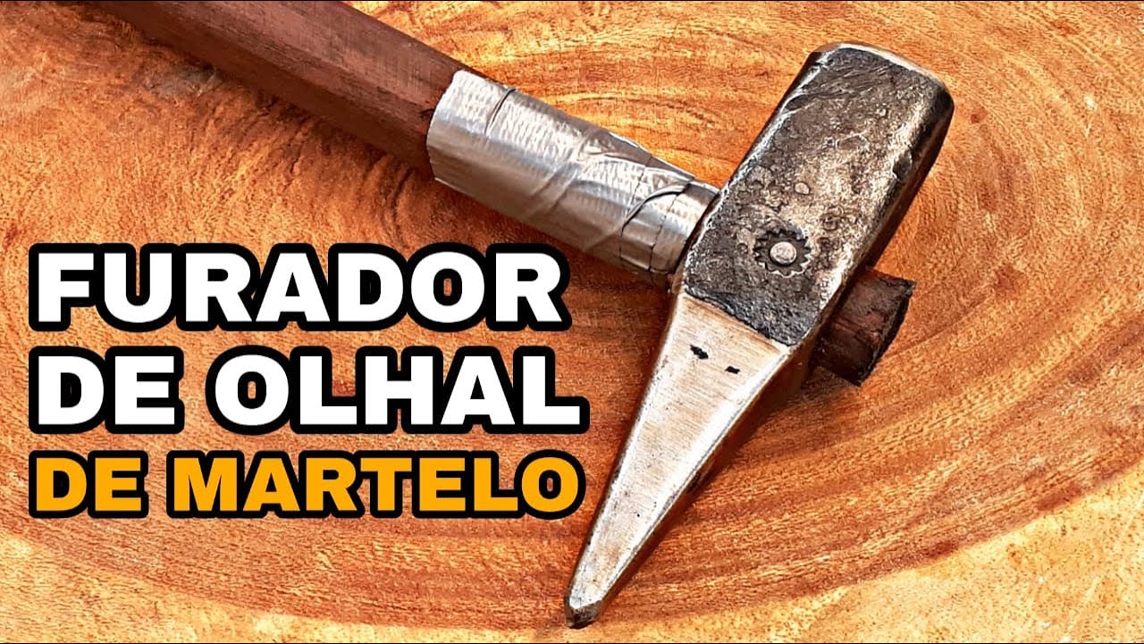 FORJANDO um FURADOR DE OLHAL - MARRETA DE FERREIRO do ZERO @BrianBrazealBlacksmith Hammer Eye Punch