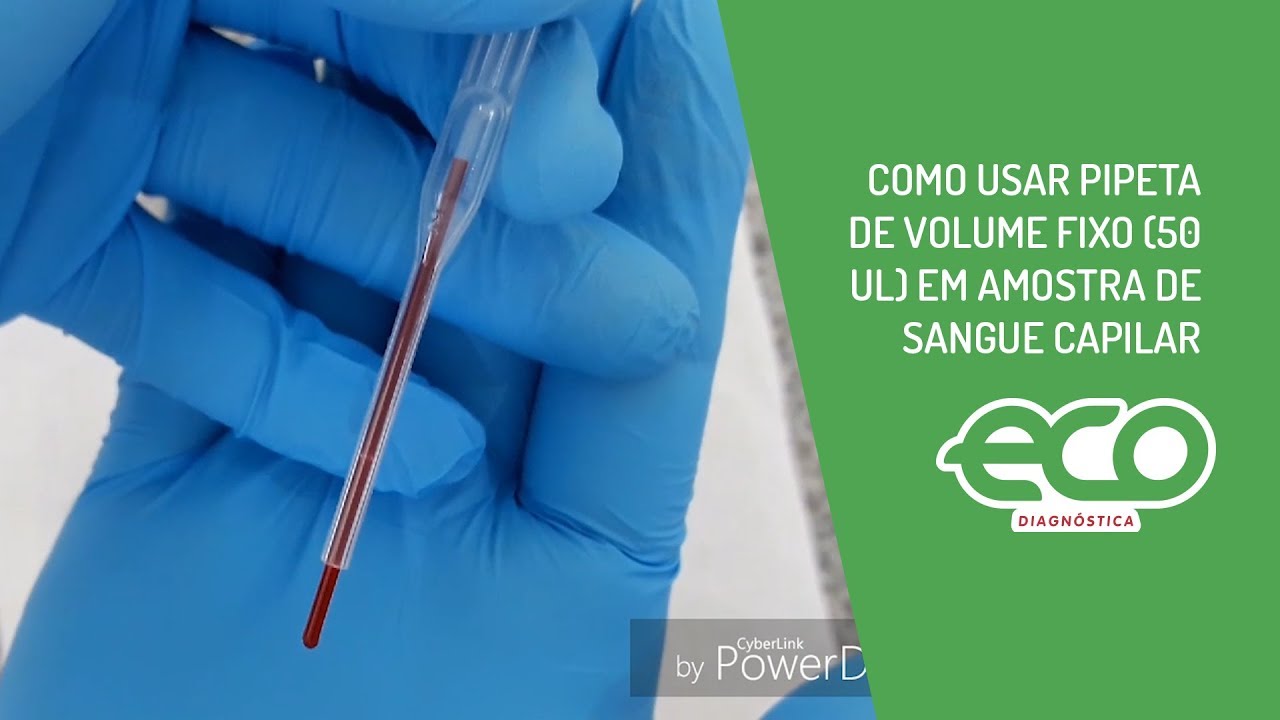 Como usar pipeta de volume fixo (50 uL) em amostra de sangue capilar