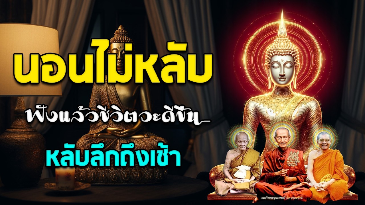 นอนไม่หลับ ฟังธรรมะแล้วผ่อนคลาย นอนหลับลึก ได้บุญมาก🙏ฟังธรรมะก่อนนอน จิตคุณจะสงบเร็ว#พุทธวจน🌷🌷🌷