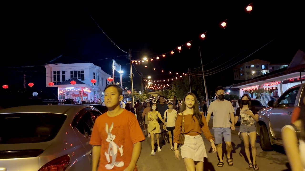 4K Walking in Kuala Lumpur Melaka Machap Baru New Village - Chinese New Year 2023 - Mei Hua Walk