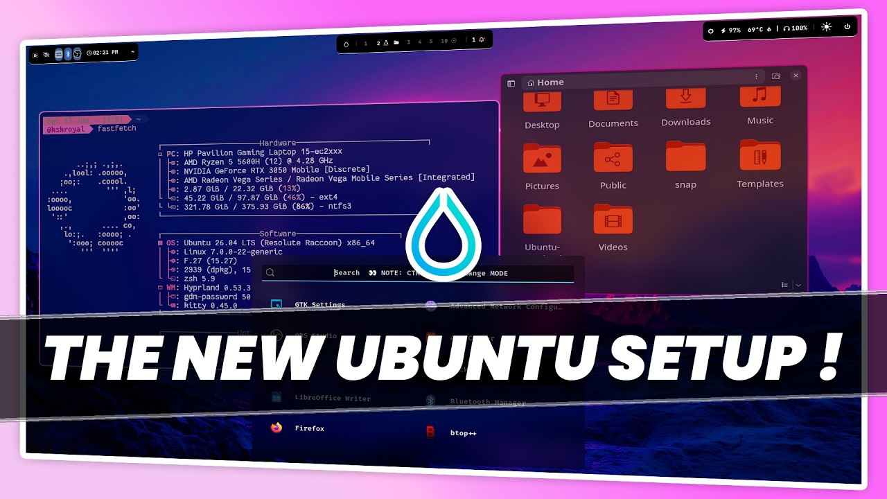 Новая установка Ubuntu 26.04 HYPRLAND: СДЕЛАЙТЕ Linux ПРЕКРАСНЫМ (2026)