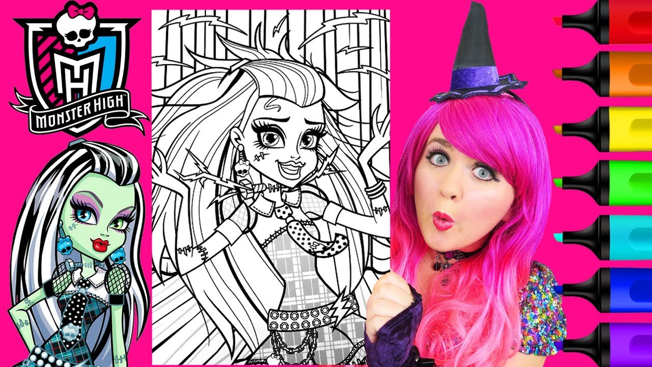 Coloring Monster High Frankie Stein Coloring Page Prismacolor Markers | KiMMi THE CLOWN