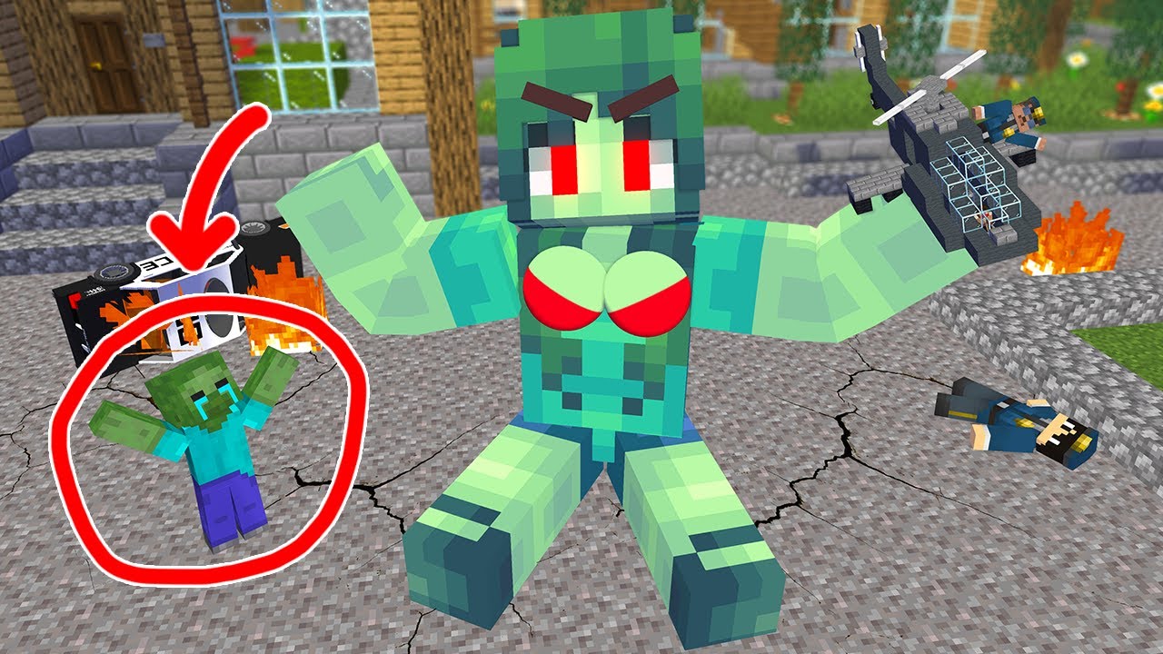 Giant Zombie Girl - Minecraft Animation