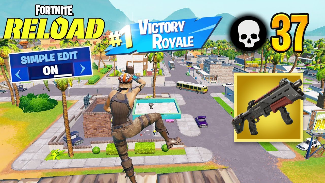 37 Kill Solo Squads Simple Edit Gameplay (Fortnite Ranked Reload PS4 Controller)
