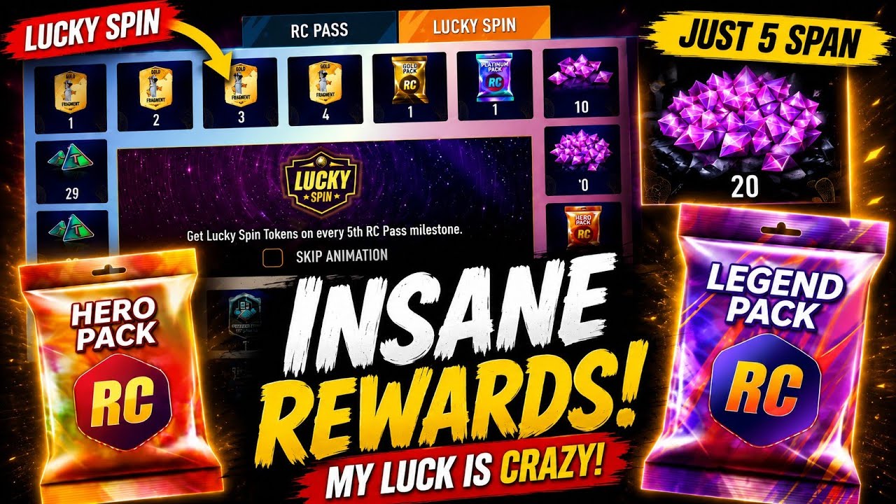 I Got INSANE Rewards in Just 5 Spins! 😱 | RC Pass Lucky Spin | Real Cricket Lucky Spin rewards 