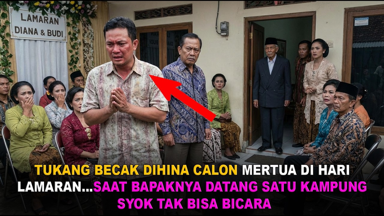 Tukang Becak Dihina Calon Mertua di Acara Lamaran, Saat Bapaknya Datang Satu Kampung Syok Membatu...