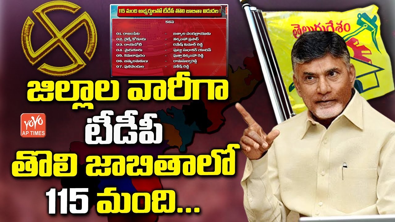 District Wise TDP MLA Candidates First List | Chandrababu | AP Elections 2019 | AP News | YOYO AP
