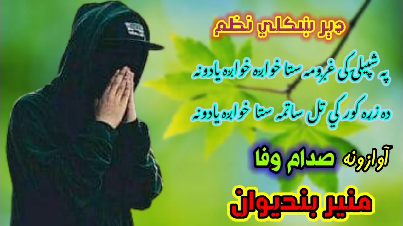 Poshto New best Nazam | په شپيلۍ کى غږومه ستا خواږه يادونه | Sadam wafa & Munir ur rahman banddiwan