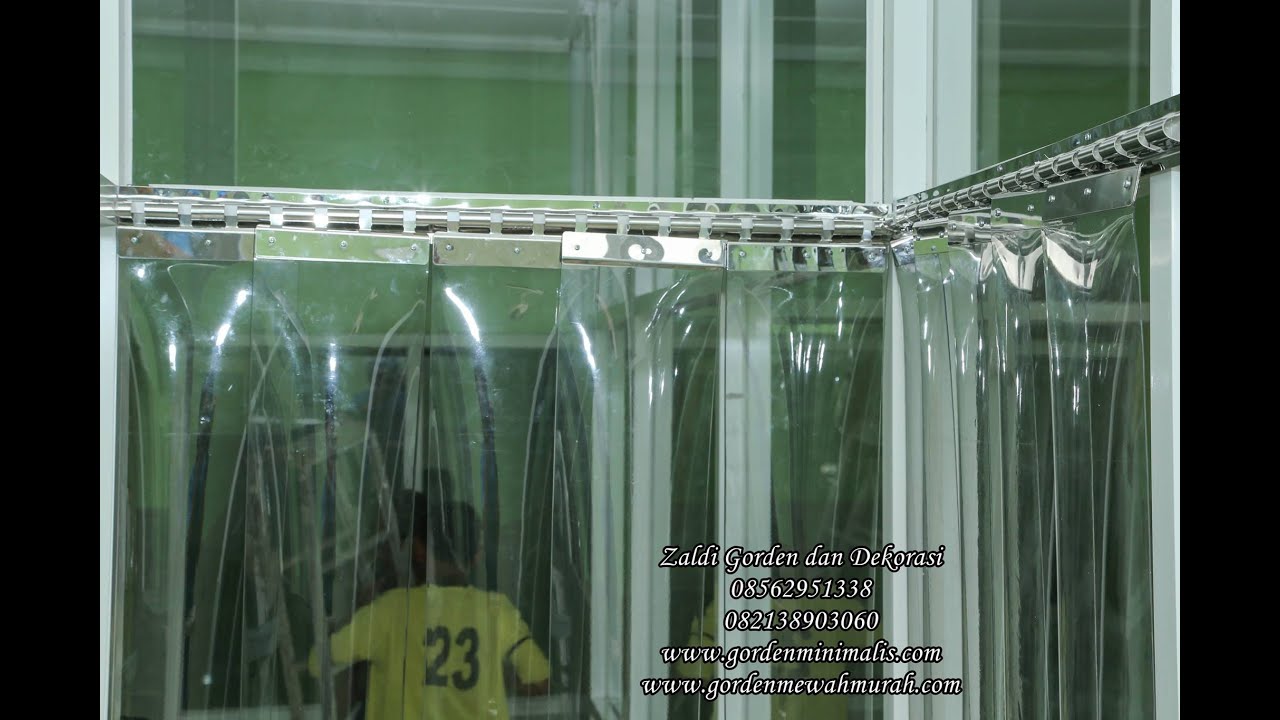 Tutorial cara pemasangan gorden plastik PVC Strip Curtain untuk pabrik rumah sakit cold storage dapu