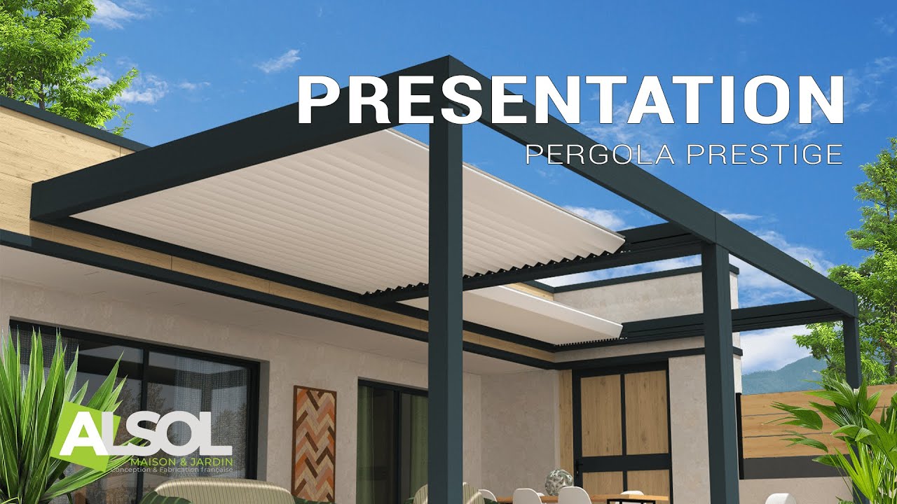 Pergola bioclimatique rétractable Prestige - Alsol