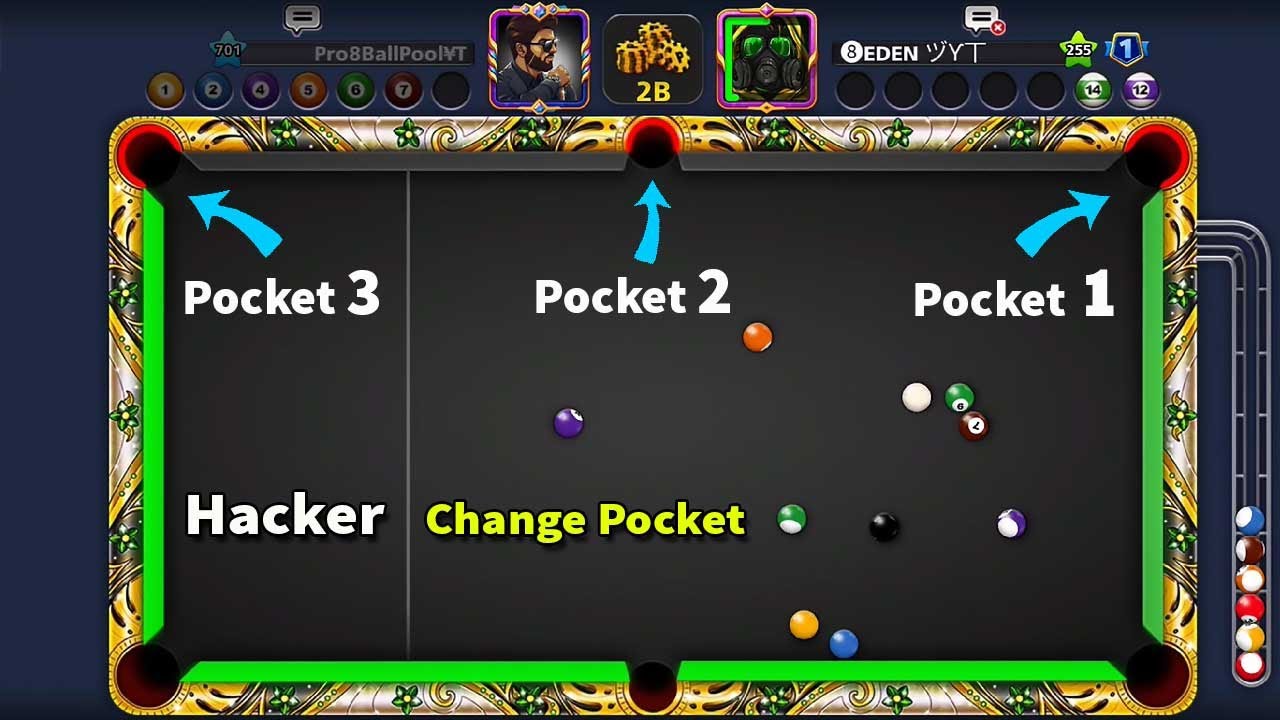 Hacker Can Change Pocket 😭 Cheating in 8 ball pool