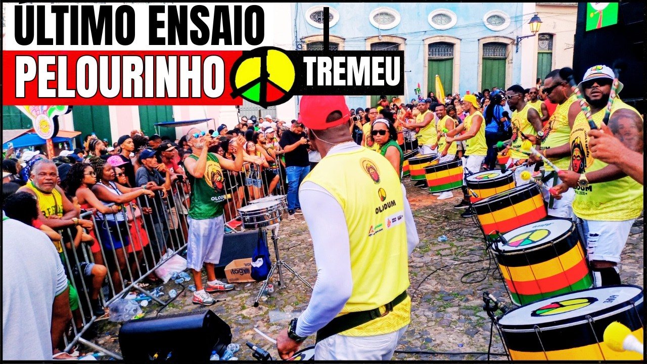 O Último Ensaio do OLODUM no Pelourinho FOI INSANO! 🥁🔥 Multidão Tomou as Ruas