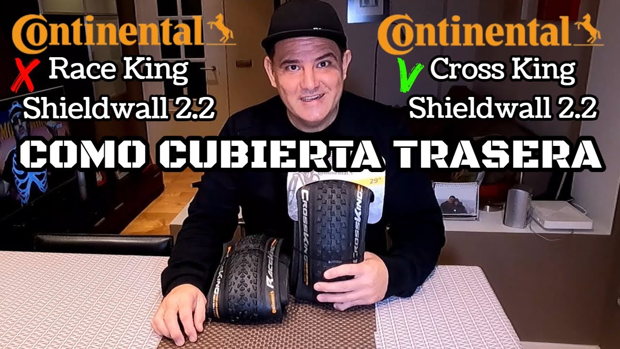 Continental CROSS KING Shieldwall 2.2 como CUBIERTA TRASERA en sustitución de la RACE KING 2.2